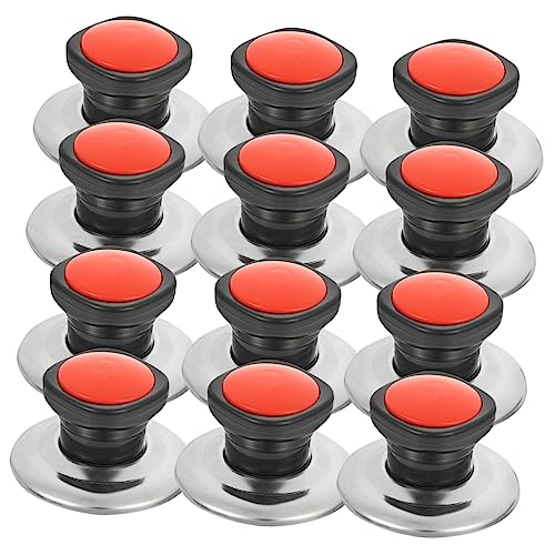 PEPLAYTAL 12 Piezas Perillas de Tapadera Cuadradas de Plástico para Ollas de Accesorios para Tapas de Cacerola Resistentes Calor y Antiescaldaduras