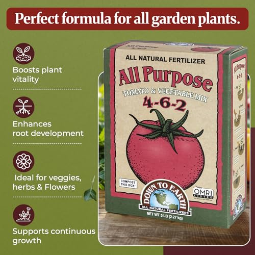 Fertilizantes orgánicos mezcla 4-6-2 y 4-8-4 Down To Earth 5 lb x2 miniatura 5