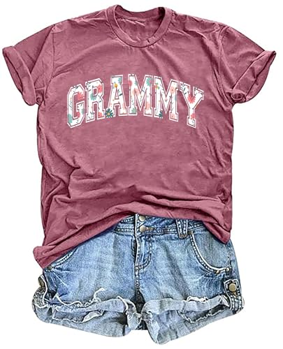 Grandma Shirts for Women: Grammy Tshirts Funny Tops Casual Crewneck Short Sleeve Tees