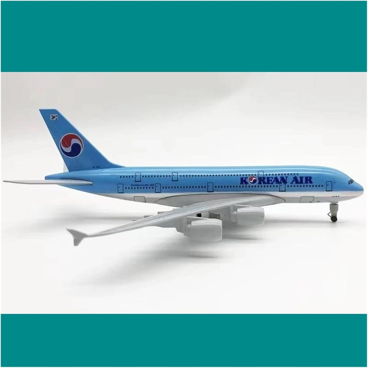 20cm for Korean 380 A380 Diecast Airplane Model with Wheels Souvenir for Adult Boy Toy Hobby Playgame Kit