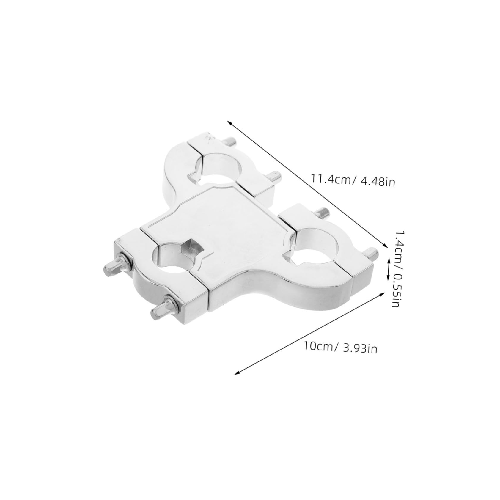 Totority Drum Set Expansion Clamp Three-hole Clamp for Noise-absorbing Drumsticks Mallets Accessory Electronic Drum Clip