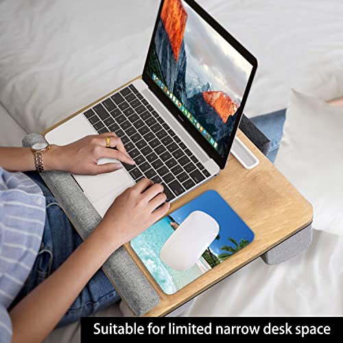 Image of Small Mouse Pad 6 x 8 Inch, Audimi Mini Mouse Pad Thick for Laptop Wireless Mouse Home Office Travel, Portable & Washable (Beach)