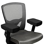 SPRING SEAON Office Chair Arm Covers Soft Memory Foam Arm Rest Pads Short Plush Gaming Chair Armrest Cushion Provide Cushioning for Elbows and Forearms 2 Pack Chair Covers for Arms Black
