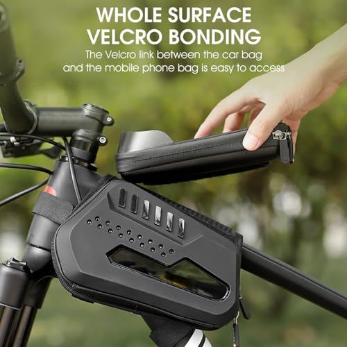 Sac de vélo de grande capacité 1,4L avec support smartphone étanche