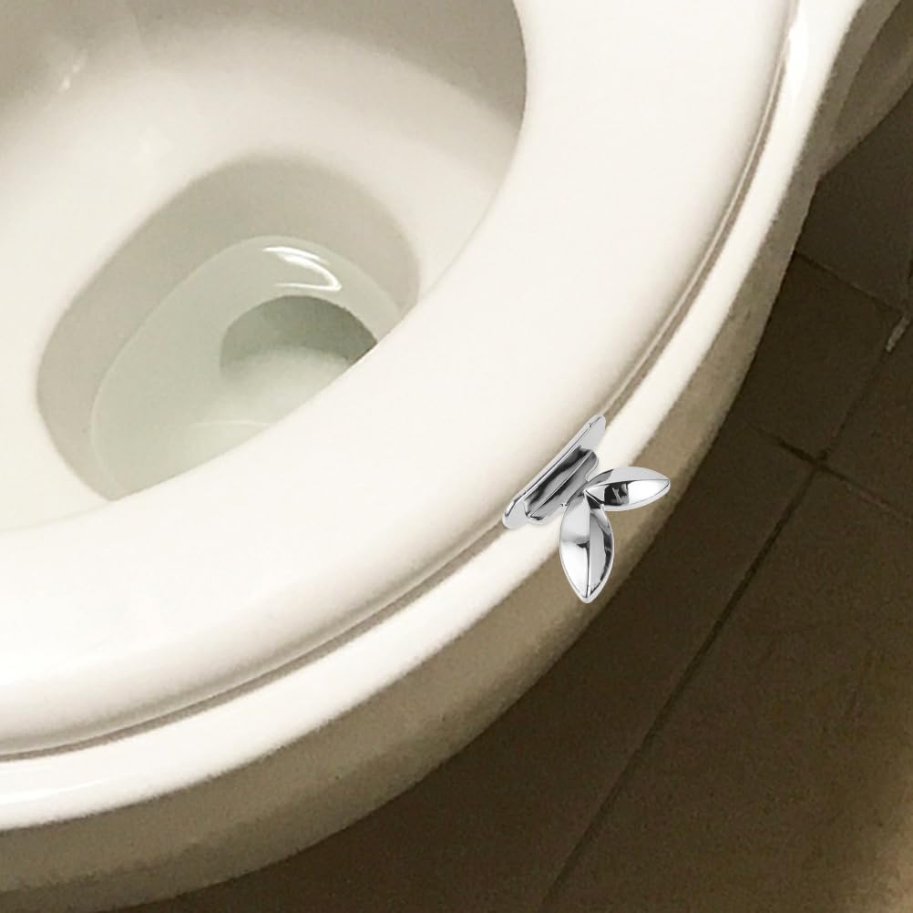 Ciieeo Toilet Lid Lifters 4-Pack Butterfly Style Toilet Seat Handles with Adhesive for Hygienic Bathroom Use Easy Installation and Hands-Free Lid Opening - Image 2