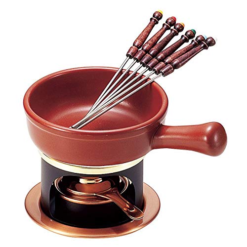 新光金属 フォンデュ鍋 茶 16cm チョコ&チーズフォンデュセット T-100 wyw801m Amazon.co.jp: 新光金属 フォンデュ鍋 茶 16cm チョコ&チーズ