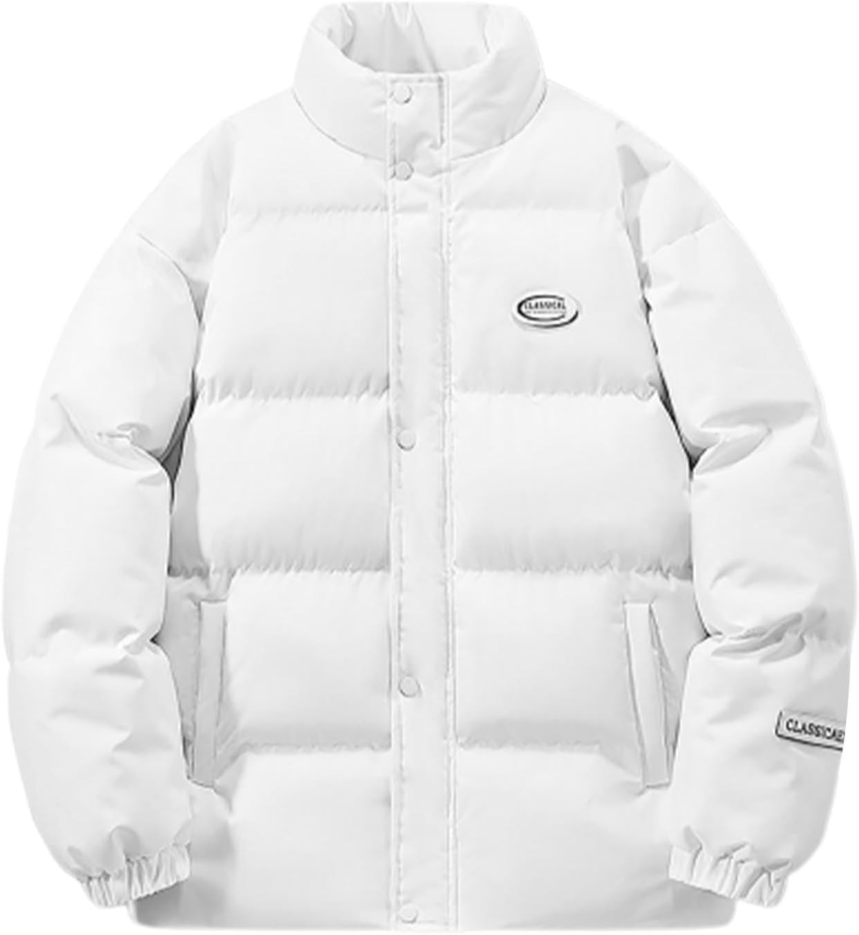Men's Down Jacket Quilted Jacket with Hood Plain Puffer Jacket Warm Winter Jacket Oversized Puffer Jacket Ski Jacket with Zip Hooded Jacket Men's Jackets Hooded