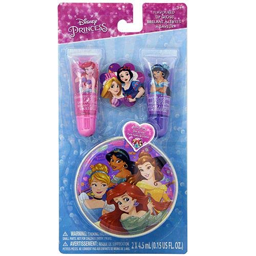 Townley Princess - Juego de brillos labiales con lata con cremallera