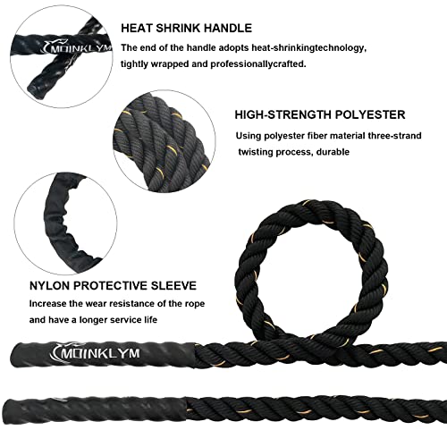 Weighted Jump Rope For Fitness, Heavy Jump Rope For Exercise, Workout Jump Ropes For Women And Men, 2Lb/3Lb/4.2Lb Battle Ropes For Home Gym, Improve Strength And Building Muscle,Total Body Workout (3Lb/9.9 Ft Upgraded Edition Fitness) #TOP1
