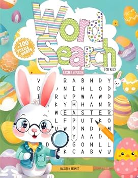 Word Search for Kids: Easter Version: Over 100 Large Print Puzzles Across Various Easter Themes | Fun Game to Enhance Vocabulary and Practice Spelling for Ages 4-8!