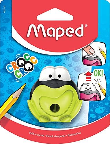 Maped Croc Croc Frog One Hole Canister Pencil Sharpener, Assorted colors 017710