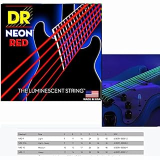 DR String NRE-10 Neon Red Jeu de Cordes pour Guitare Electrique NRE10 – Image 2