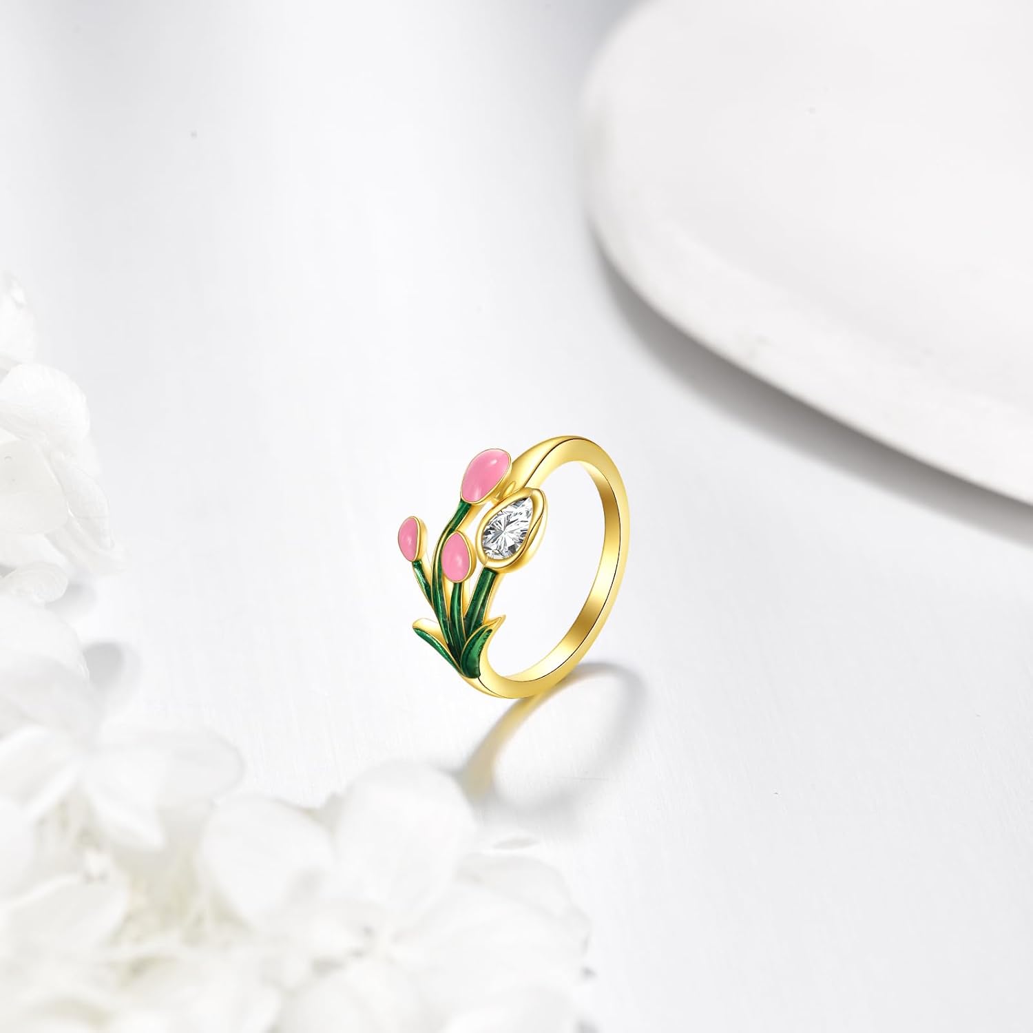 POPLYKE Sterling Silver Spoon Ring Vintage Thumb Rings Boho Adjustable Open Ring Statement Jewelry Gifts for Women
