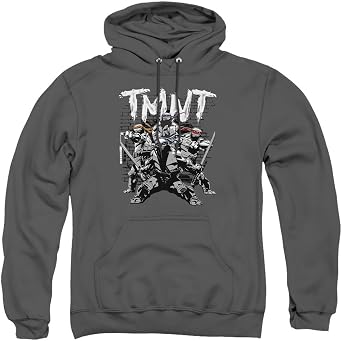 Popfunk TMNT Teenage Mutant Ninja Turtles Unisex Adult Pull-Over Hoodie Team Collection