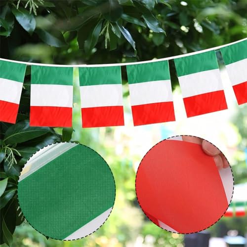 Italian Flag,Italy Flag,Italy Flag,Italy Flag,Large Flag Italia,Italy Tricolor Flag,Italian Flag Garden Decorations,14*21cm,20 Pieces,5m - Image 3