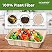 [100 COUNT]Harvest Pack 32 oz Compostable Food Trays, 8.49