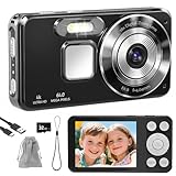 HERBYD Cámara Digital 4K Cámara de Fotos HD 64MP Cámara Digital Compacta con Pantalla LCD de 2,8', Zoom Digital 18X, Tarjeta SD 32GB Incluida, Cámara Portátil para Niños, Adolescentes y Principiantes