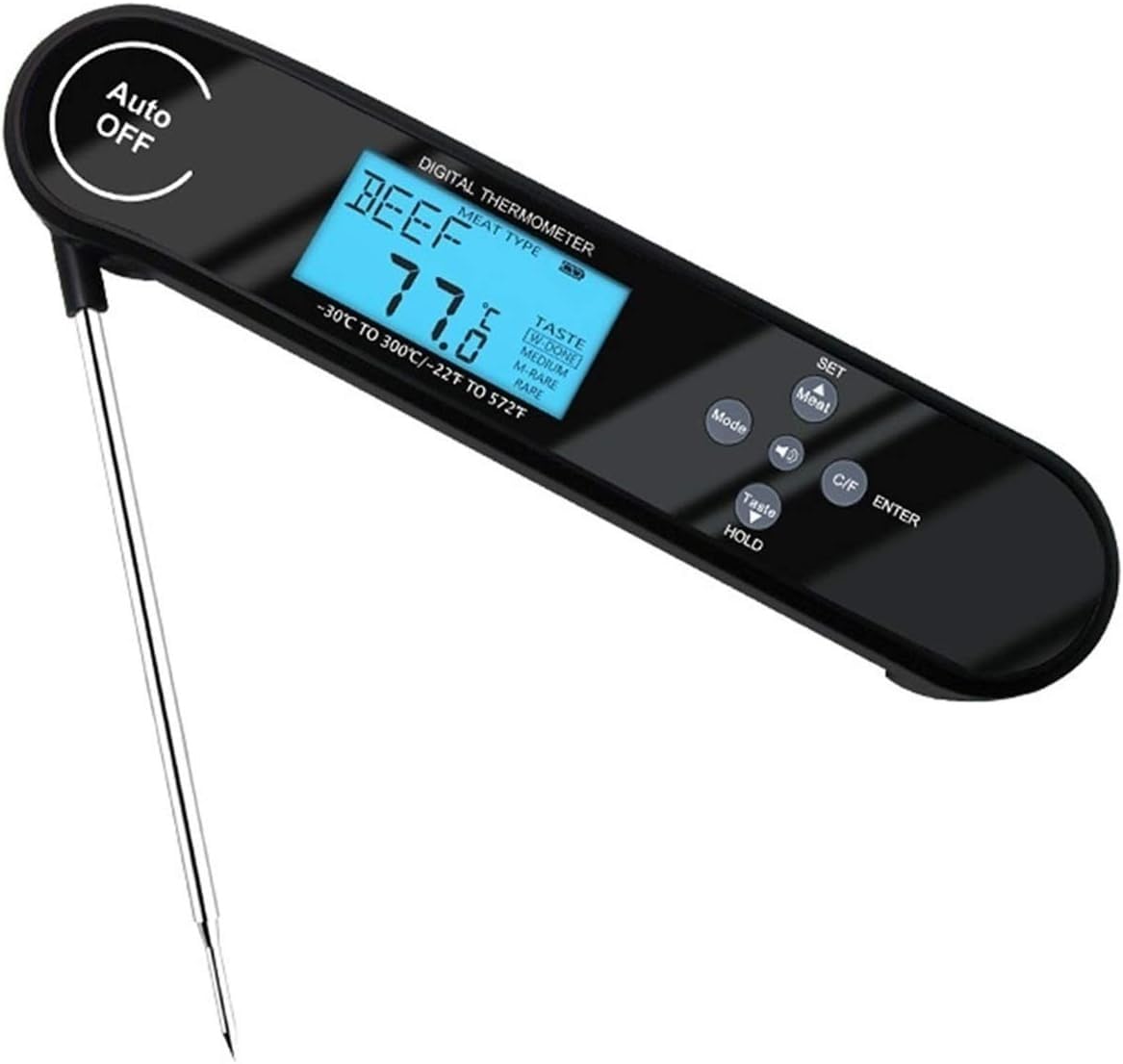 Meat Thermometer Instant Read Digital for Grilling BBQ Kitchen Food Cooking for Oil Deep Fry Candy