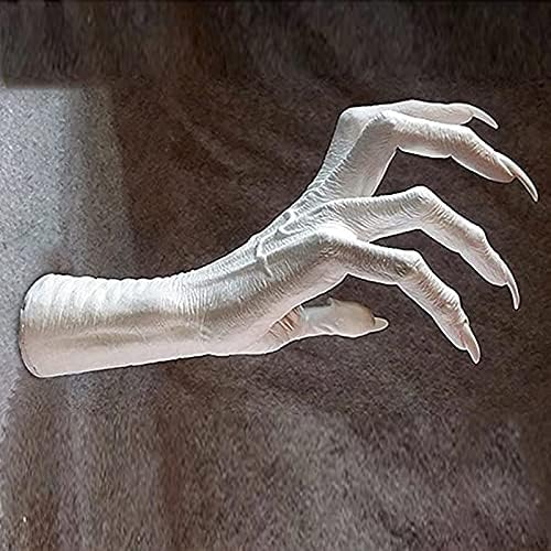 Pacoco Atongqu Witch's Demon Hand Wall Hanging Statues, Halloween Art Statue Decoration Prop, Resin Retro Art Decoration Creative Props for Living Room Bedroom Halloween Décor