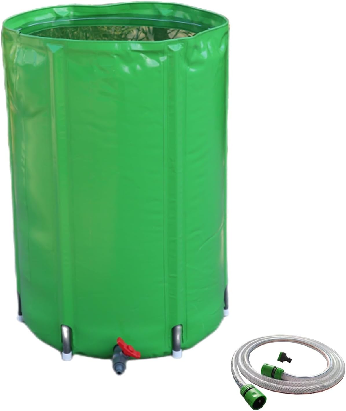 Collapsible Rain Barrel with Cover - 80x98cm Rainwater Collection System for Gutters, Eco-Friendly Water Storage Solution, Efficient Rain Catcher for Garden Use