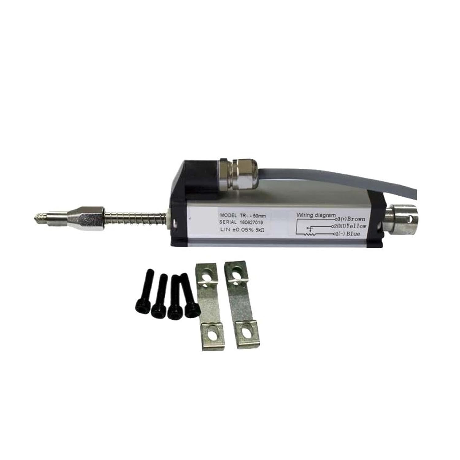 Self Return Spring Linear Position Sensor Tr 10mm-200mm Linear Displacement Transducer with High Accuracy