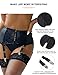 ohyeah Black Garter Belt with 6 Vintage Metal Clips Leather Garter Belts for Thigh Highs Stockings PU Plus Size Garter Stockings for Women M