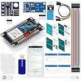 ideaspark ESP32 気象観測キット ウェザーステーション WiFi+BLE 0.96インチ OLEDディスプレイ搭載 DHT-11温湿度 BMP-180気圧 BH1750照度センサー Arduino対応 IoTスターターキット image