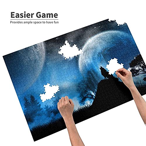 ZGDPBYF | Puzzel 500 Stuks |Tiger in vlammen in dierenlandschap | volwassen puzzels | houten legpuzzel | kunst DIY… - Image 3