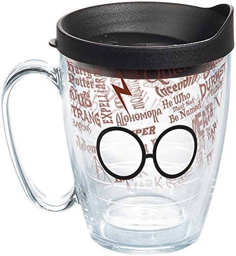 tervis wine - Tervis 1257888 Harry Potter - Glasses and Scar Insulated Tumbler with Wrap and Black Lid, 16 oz Mug - Tritan, Clear