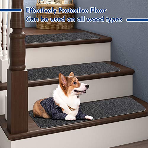 Sallous Stair Treads Carpet, Set Of 15 Non-Slip Stair Grips Tape, 7.5"X30" Safety Staircase Step Treads For Elders, Strips Stair Traction Treads For Indoors Outdoors (Dark Gray) #TOP5