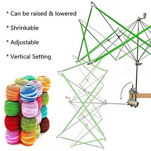 Yarn Swift Yarn Ball Winder Umbrella Knitting Swift Holder for Skeins (Green) - Image 2