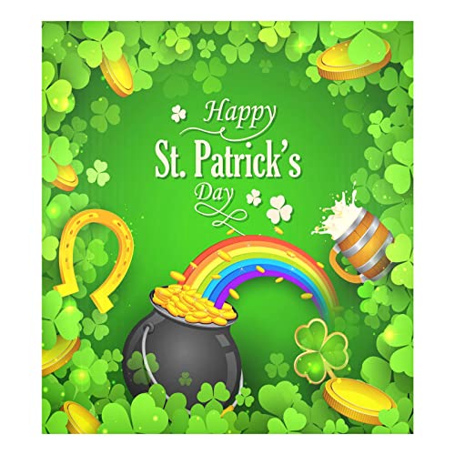Happy St Patricks Day Dishwasher Magnet Cover Clover Shamrock Gold Coin Irish Spring Magnetic Sticker Dish Washer Door Panel Cover Fridge Kitchen Appliance Magnet Decal Sheet Decor 23X26 Inch #TOP1