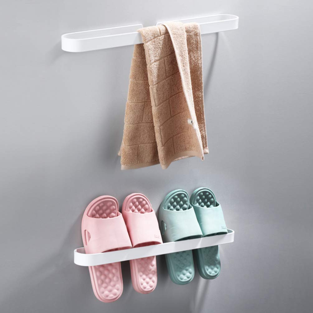 SOVORM Toallero de Acero Inoxidable con aro Negro para baño, toallero de Pared, Accesorios de baño (Negro, 40 cm) Toallero de Pared (Blanco, 30 x 7 cm) The New