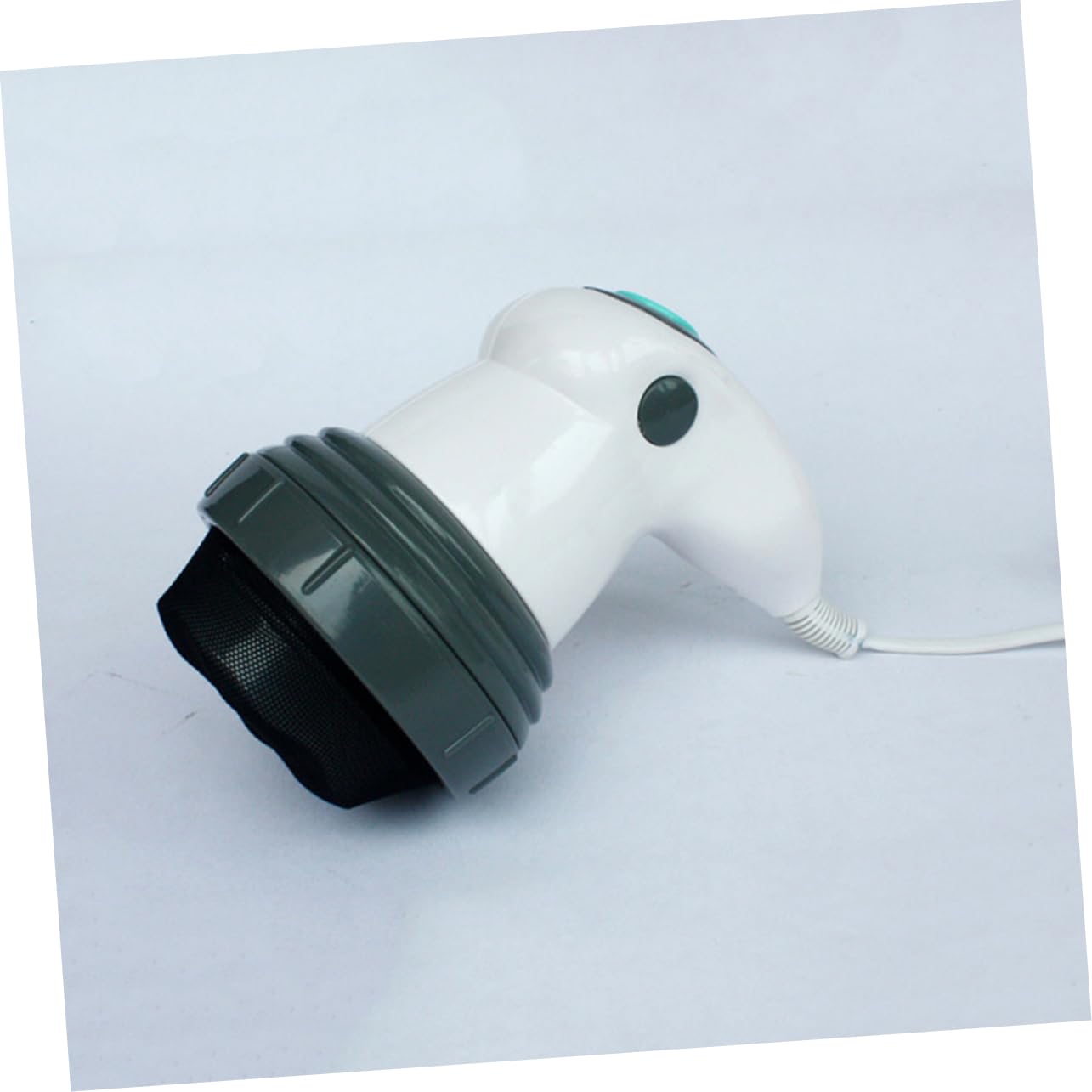 FOMIYES Masajeador Anticelulítico Multifuncional y Cubierta Protectora de Silicona y Abs Masaje Vibratorio, 4 Cabezales de Masaje para Espalda y Cintura