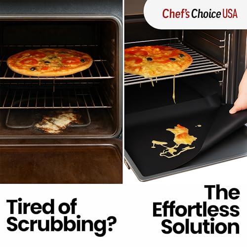 2 X Large Oven Liner - BPA & PFOA Free Teflon Non-Stick Oven Liners or Pan Liners-17x25 2 PCS + STOVE TOP LINER - Heavy Duty Use for Electric, Gas, Microwave, and Toaster Ovens (2, 17 x 25)