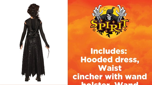 Disfraz infantil Bellatrix Lestrange Harry Potter oficial miniatura 3