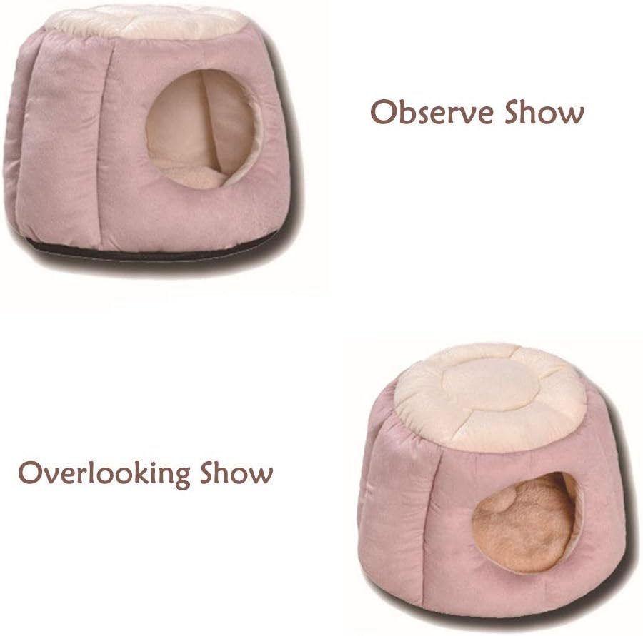 Oncpcare Cat House Soft Warm Cat Condo Frustum-Shape Puppy Dog Bed Cat Hideout Stylish Cat Bed Cat Hut Hideaway for Winter to Cat or Puppy