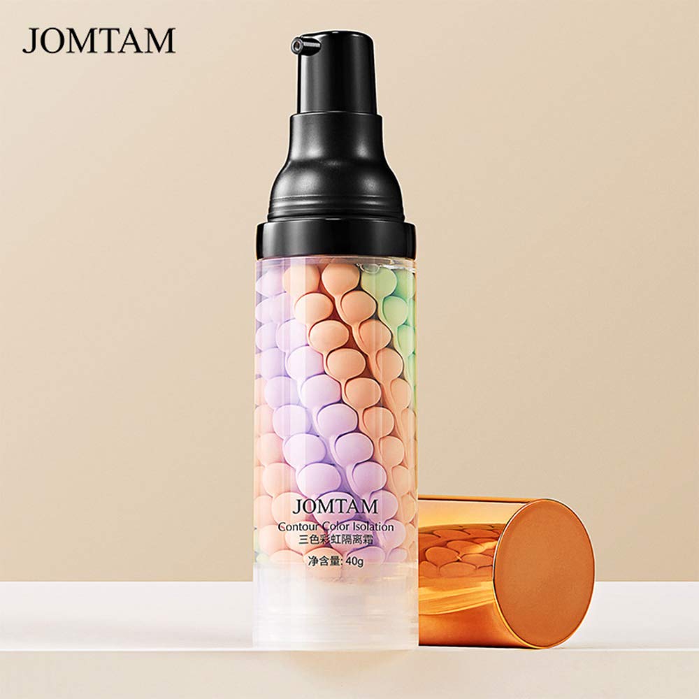 Contour Multi-Color Pink Green Purple Isolation Waterproof Natural Makeup Protection Hydration Oil Balance Moisturizing 40g (Pack of 2)