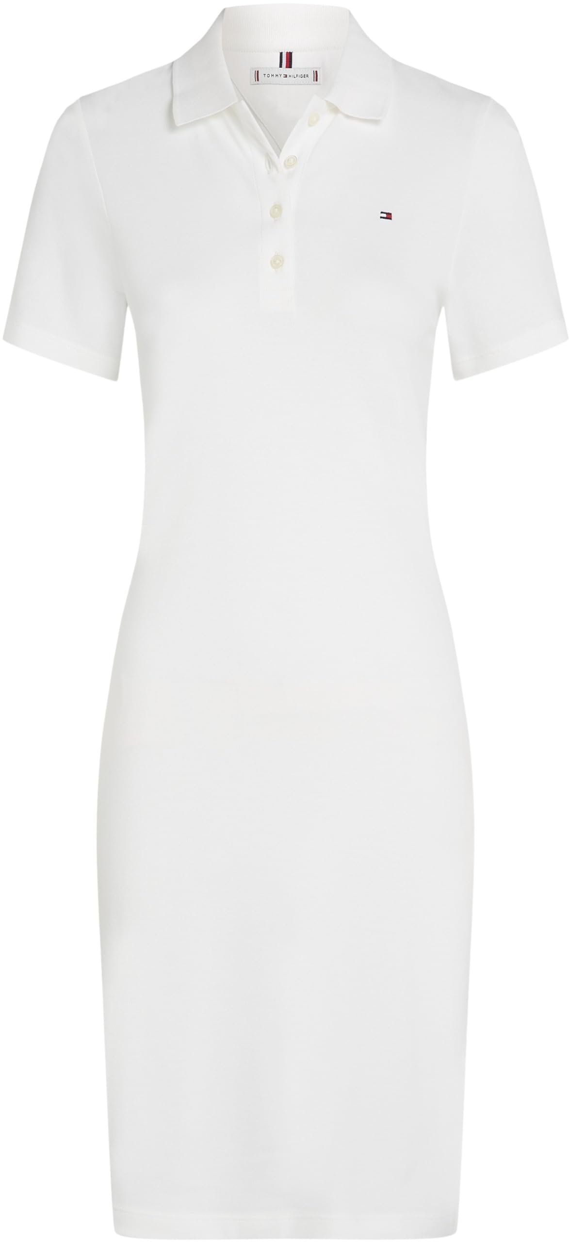 Tommy Hilfiger Vestido Tipo Polo para Mujer 1985 Slim Pique Slim Fit