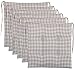 Brandsseller Coussin de chaise à carreaux - Coussin d'assise pour jardin - 40 x 40 cm - Anthracite, gris clair, marron, beige (lot de 6, beige)