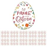 60 Stück Ostereier Aufkleber, Ostern Ostersticker Goldfolie Frohe, Ostern Sticker Selbstklebend, Sticker für Ostereier, Osteraufkleber Etiketten Blumen Osterns Banderolen Aufkleber für Verpackung