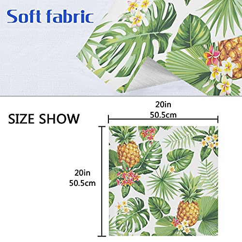 Stargrass Table Cloth Napkins Tropical Leaves Pineapple Set Of 6, Washable Reusable Dinner Napkin, Table Decor For Kitchen, Cocktail Party,Wedding, Banquet, Holiday (20 X 20 In) #TOP6