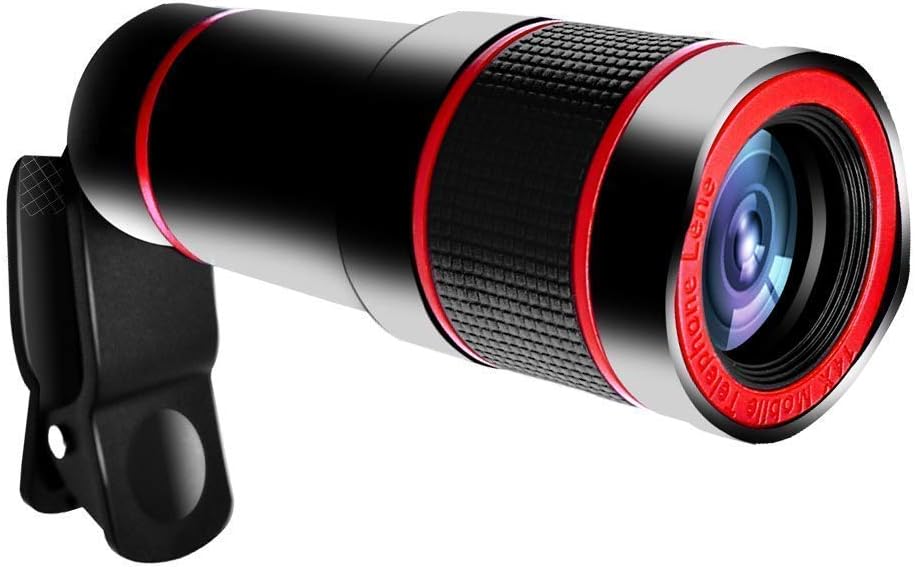 SRYL 14X Mobile Lens Blur Background Effect Telescope HD Lens Kit with DSLR Adjustable Focus HD Pictures for All Smartphones|White Colour|