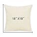O BOSSTOP 4PCS Linen Sublimation Blanks Pillow Cases Fashional Cushion Cover Pillowcases with Invisible Zippers Flax Yellow 18 x 18 inches Case Only no Insert