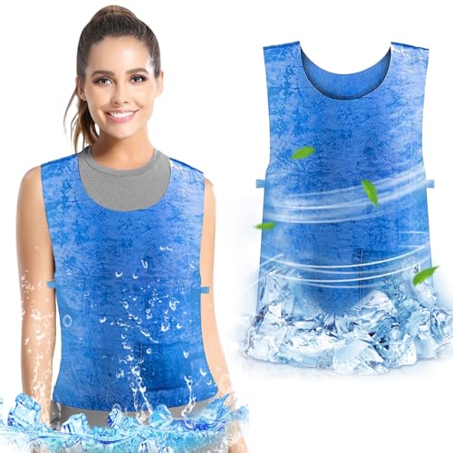 Evaporative Cooling Vest for Men Women - Ice Cool Vest Water Activated PVA Body cooler clothing for Hot Weather