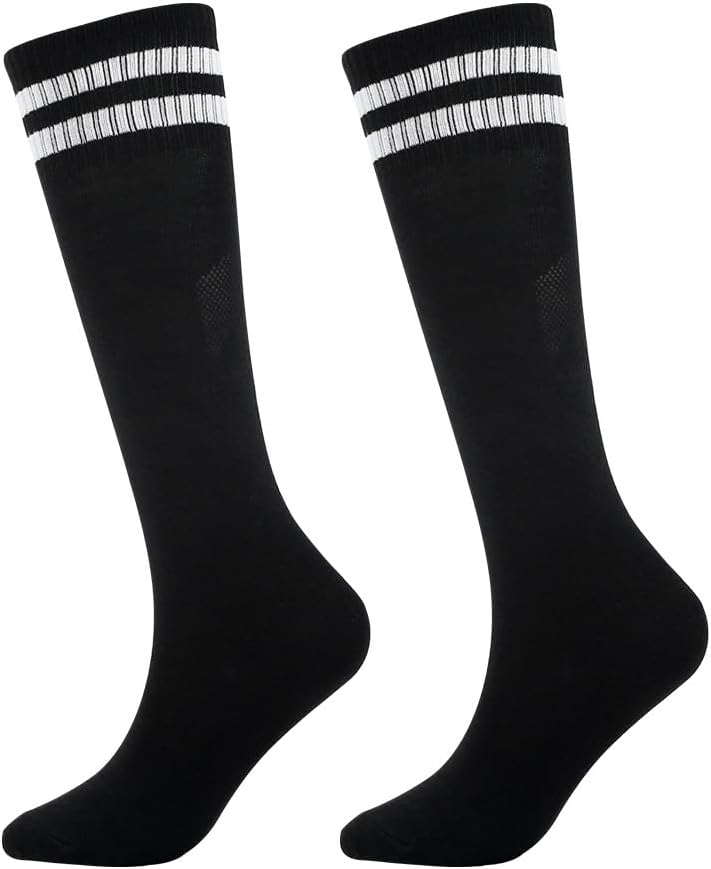 1 Pairs Soccer Socks Color Stretchy Compression Knee High Tube Socks Football Athletic Socks for Teens