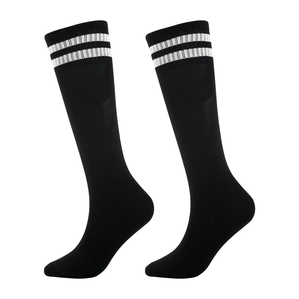 1 Pairs Soccer Socks Color Stretchy Compression Knee High Tube Socks Football Athletic Socks for Teens