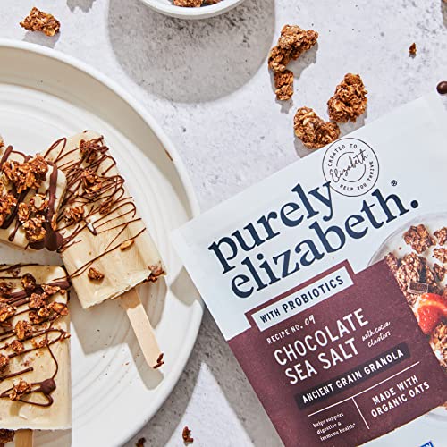 Purely Elizabeth, Chocolate Sea Salt, Ancient Grain Granola with Probiotics, Gluten-Free, Non-GMO (8oz Bag) (Pack of 2) - Thumbnail 6