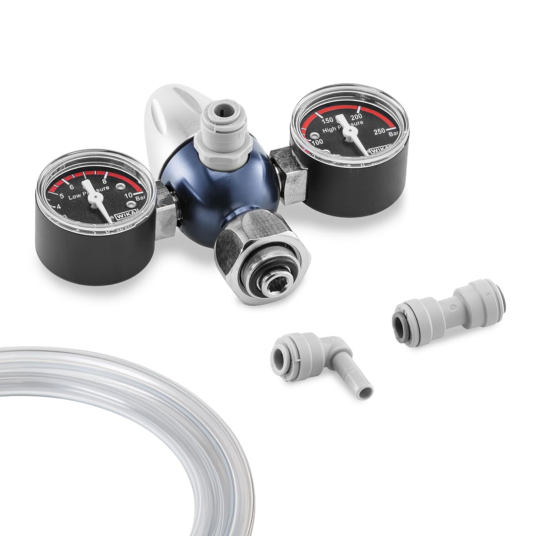 Co2 Druckminderer kompatibel mit Quooker Cube - Kohlensäure Druckregler zum Umrüsten auf handelsübliche CO₂ Flasche (bis 10 kg) [HOHE KOSTENERSPARNIS]