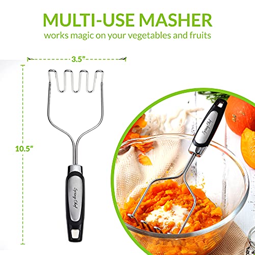 Spring-Chef-Stainless-Steel-Potato-Masher-with-Long-Handle-Easy-to-Clean-Metal-Wire-Head-Food-Smasher-Kitchen-Tool-Includes-a-High-Quality-Vegetable-Peeler